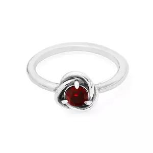 [판도라] 여성 실버Color 1월 탄생석 이터니티 서클 실버 반지(192993C01)