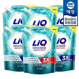 [애경]리큐 진한겔 딥클린 트리플파워 세탁세제 리필 2L x6개