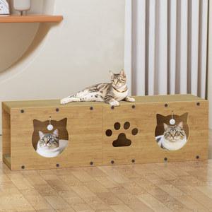 개과천선 어몽드 터널리 고양이 스크래쳐 숨숨집 원목 스크래치 고양이 스크레처 하우스 반려묘