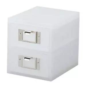 시스맥스)아이박스 미니(2단 스모그 )/정리대/책상/정리함/정리/용품/데스크/오거나이저/사무용품/서랍