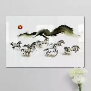 꾸밈 te553-폼아크릴액자58CmX38Cm 동양화힘차게달리는말