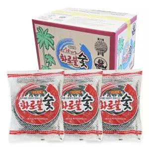 천연야자 아래로 타는 화로불 숯 1박스(40개입)