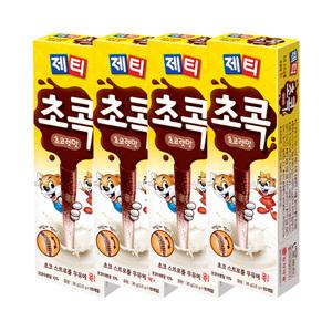 제티 초콕 초코맛 10T x4개/빨대형 코코아