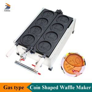 스낵 동전 장비 기계 가스 타입 와플 베이커 제조기 금화 모양 주방