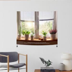 선데이모닝 패브릭포스터 2size 가리개커튼 인테리어소품 창문