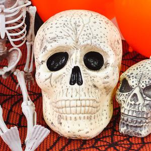 플라스틱 해골 얼굴 대 할로윈 파티 장식 귀신의집 소품