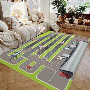 공항 깔개 플라이 러그 활주로 카펫 거실 어린이 미끄럼 방지 바닥 매트 지역 방 어린이를 선물