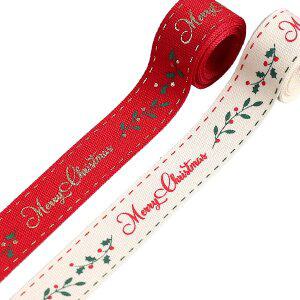 [펠트친구]줄기 크리스마스 면 리본테이프 [3663] / 리폼 원단 공예 미싱 성탄절 장식