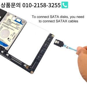 4-Port U2 NVME 2.5Inch SATA SSD Adapter Card Motherboard Support PCIe X4x4x4x4 Bifurcation for