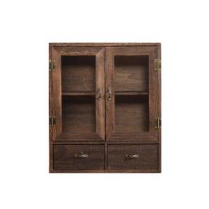 옛날 원목 찬장 3겹 유리장 양문장 229 CF 227 차보관함 2단 향신료 접시장