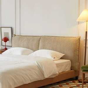 침대 헤드 쿠션 대형 머리 보호 모던 베드 프레임 쿠션(120x55x8cm/코듀로이)-다크블루