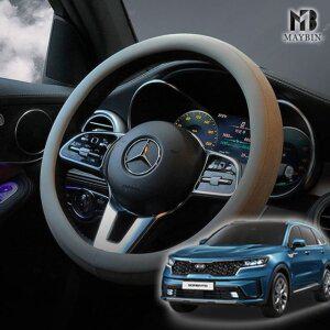 고품질 쏘렌토MQ4 나파가죽 논슬립 실리콘 핸들커버 논슬립핸들카바 자동차핸들커버 (WFI4IMO)