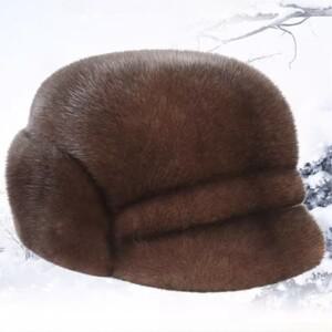 남성 밍크모자 귀달이 중장년 방한 귀마개 천연모피 보온 러시아 밍크털 겨울 남자 모자