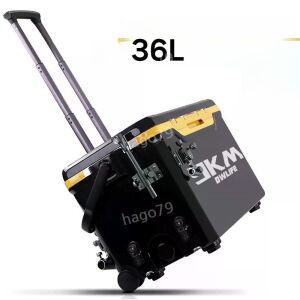 바퀴형 태클 박스 36L 보관 아이스박스 피싱쿨러 캠핑용 버킷