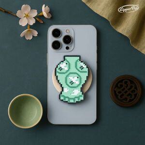 지퍼팝  3D 픽셀 도트 고려 청자 맥세이프 스마트톡