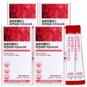 [스토어찜10%] 슬림핏밸런스 차전자피 가르시니아 5,000mg x 14포 4박스 식이섬유 쾌변다이어트