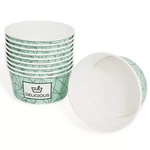 (520ml) 더웰 종이용기 분식용기 포장 그릇 배달/종이/일회용/국그릇/용기/밥그릇/1회용/종이/컵용기/캠핑