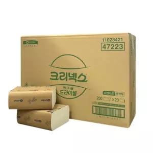 크리넥스 핸드타올 F250s 20밴드 5000매/타올/핸디/화장실/핸드/천연/펄프/손타월/페이퍼/티슈/타월/타울