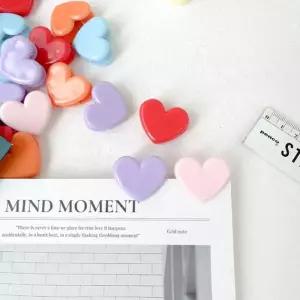 미니 하트 플라스틱 문구 집게 세트/밀봉/서류/봉지/다용도/고정/주방용/클립/문서/메모/사무용