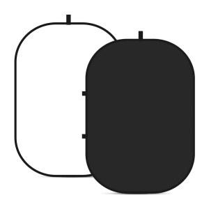 NEWER 크로마키 배경, 양면 블랙 스크린 및 화이트 스크린, 사진, 게임 라이브 스트리밍을 위한 접이식