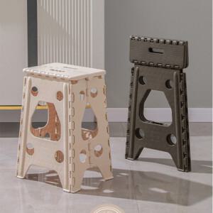 2색 1개 높은 휴대용 플라스틱 접이식 의자 스툴 간이의자 보조의자 스툴의자 접는의자