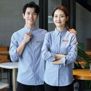 카페 유니폼 바리스타 식당 칠부셔츠 긴팔셔츠 서빙 긴팔