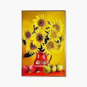 황금 해바라기 사과 액자/집들이/개업/선물용/그림/벽액자/행운/꽃액자/풍수/벽장식/호텔/거실/가게/매장