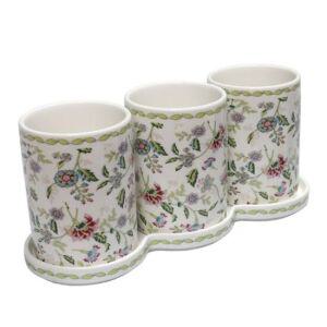 민튼 트렌디한 수저통 도자기 물빠짐 티스푼 수저통 수저꽂이