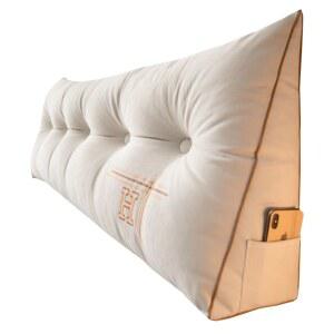 침대 헤드 쿠션 삼각형 사무 수면 오프화이트 필로우 머리 러쉬 기숙사 100x두께 방석