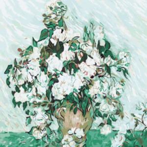 번호 물감 색칠 명화 그림 그리기 피포페인팅 DIY 액자세트 고흐 흰장미