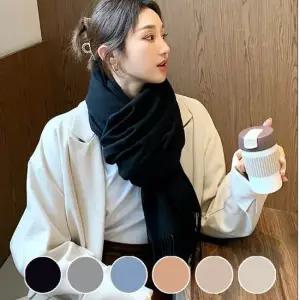 겨울 따뜻한 정장 코트 여자 클래식 머플러 목도리 밍크목도리 밍크워머 밍크넥워머