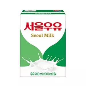 서울우유 흰우유 200ml 24팩 팩우유/멸균우유/우유팩/멸균/세트/24개/곽우유/단체/가정용/업소용