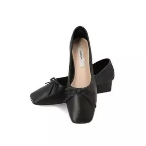 바바라 소가죽 플랫펌프스 4cm_BBD148