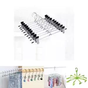 논슬립 치마 바지걸이 집게 옷걸이 미끄럼방지 10개/걸이/건조/행거/양말/속옷/정장/정리/세탁소/바지