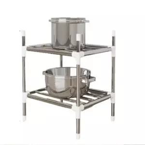 다용도 조립식 2단 정리대 주방 욕실 세탁실 정리선반 접시정리대 그릇정리대 접시거치대