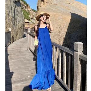 [오노마] ONM 백트임 여성 롱원피스 휴양지룩 민소매 나시 원피