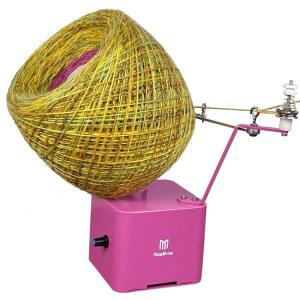 MasBros 초고용량 전기 실 볼 와인더 스피너, 최대 1파운드까지 부피가 큰 와인드와 함께 작동