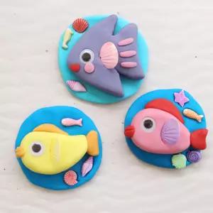 5개세트 여름환경 바다주제 점토공예 클레이비누 물고기 만들기 창작 방과후교실 초등