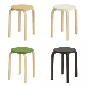 [롯데백화점]비카 비카 루노 원목스툴 45cm 원형스툴 보조의자 협탁 화장대의자