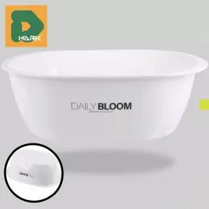 다용도대야 타원형 세척 세안 설거지 플라스틱 세수 욕실 주방 다라이 세탁 물통 가정용 화이트 세면