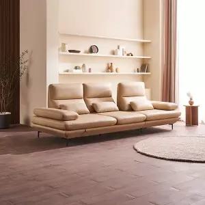 [다우닝]에일로 4인 스윙 전체 천연가죽 소파