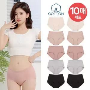 (30%즉시할인) 기획 순면맥시 세트 (10매세트) 여성팬티 면팬티