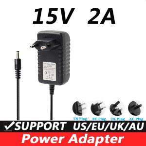 하이 퀄리티 15V 2A AC 100V 240V 컨버터 어댑터, DC 2000mA 전원 공급 장치, EU 플러그, 3 5mm x 1 35mm,