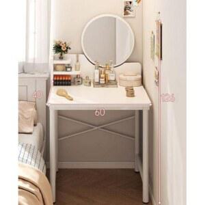 틈새 공 장대 led 거울 심플 고등학생 미니화장대 조명O 심플한 나무 1개 학생 멀티