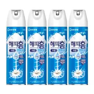 해피홈 에어로솔 뿌리는모기약 수성 무향 500ml 4개