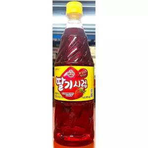 오뚜기 딸기맛 시럽 S 1k/재료/과일/과일맛/홈카페/음료용/스무디용/액상/칵테일용/빙수용/하이볼용/에이드