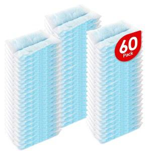 FURCIELOS 일회용 극세사 깃털 더스트 리필, 스위퍼 더스트 핸들과 호환되는 다중 표면 더스트, 60 카운트(무향, 1팩)