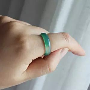 [코코블링] 그린 제이드 비취 옥 원석 가락지 반지