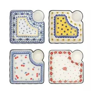 메종오브제 프라카 폴란드풍 만두접시 4P