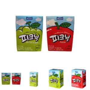 피크닉 사과. 청포도 200mlx24팩/유치원/어린이집/팩음료/선물/사무실/음료/쥬스/탕비실/과채/과일/팩음료